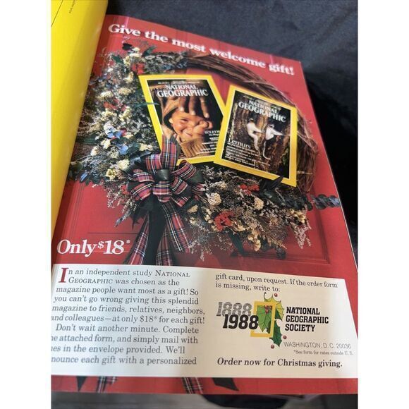 December 1988 National Geographic HOLOGRAM EARTH 🌍 / MCDONALD'S AD‎ Front/Back - Picture 12 of 16